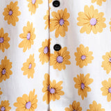 Tropical Hawaiian Flower Shirt with Daisy Print