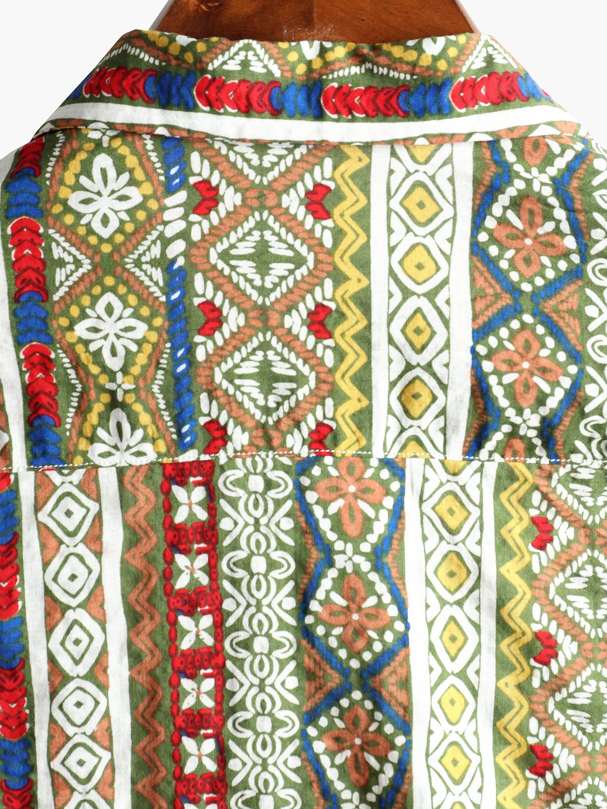 Patchwork Print Short Sleeve Shirt