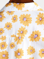 Tropical Hawaiian Flower Shirt with Daisy Print