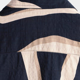 Navy Button-Up Short Sleeve Casual Striped Shirt
