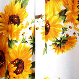 Short-Sleeve Vintage Art Button Pocket Sunflower Shirt