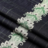 Vintage Hawaiian Style Striped Botanical Pattern Shirt