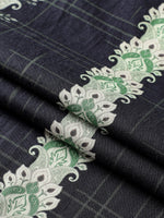 Vintage Hawaiian Style Striped Botanical Pattern Shirt