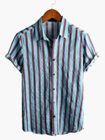 Striped Print Short-Sleeve Shirt