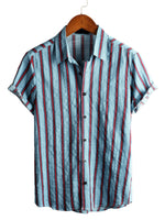 Men's Cotton Shirt with Short Sleeve and Buttons