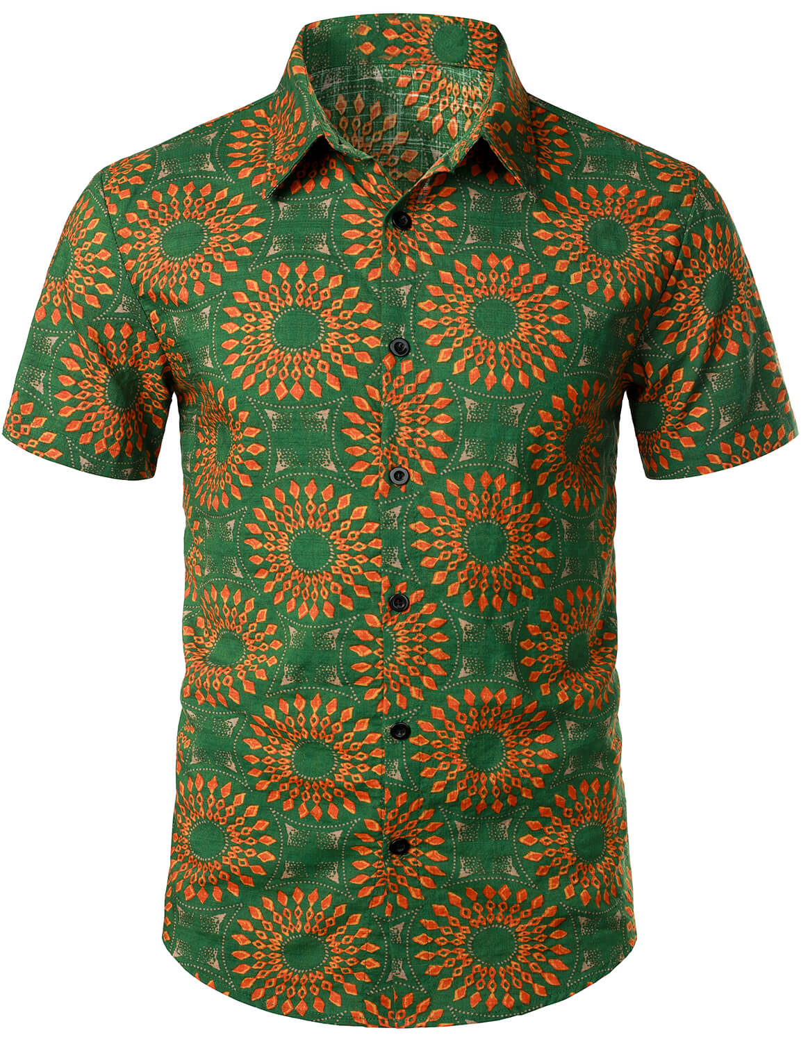 Short-Sleeve Retro Button-Up Summer Disco Vintage 70s Shirt