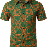 Short-Sleeve Retro Button-Up Summer Disco Vintage 70s Shirt