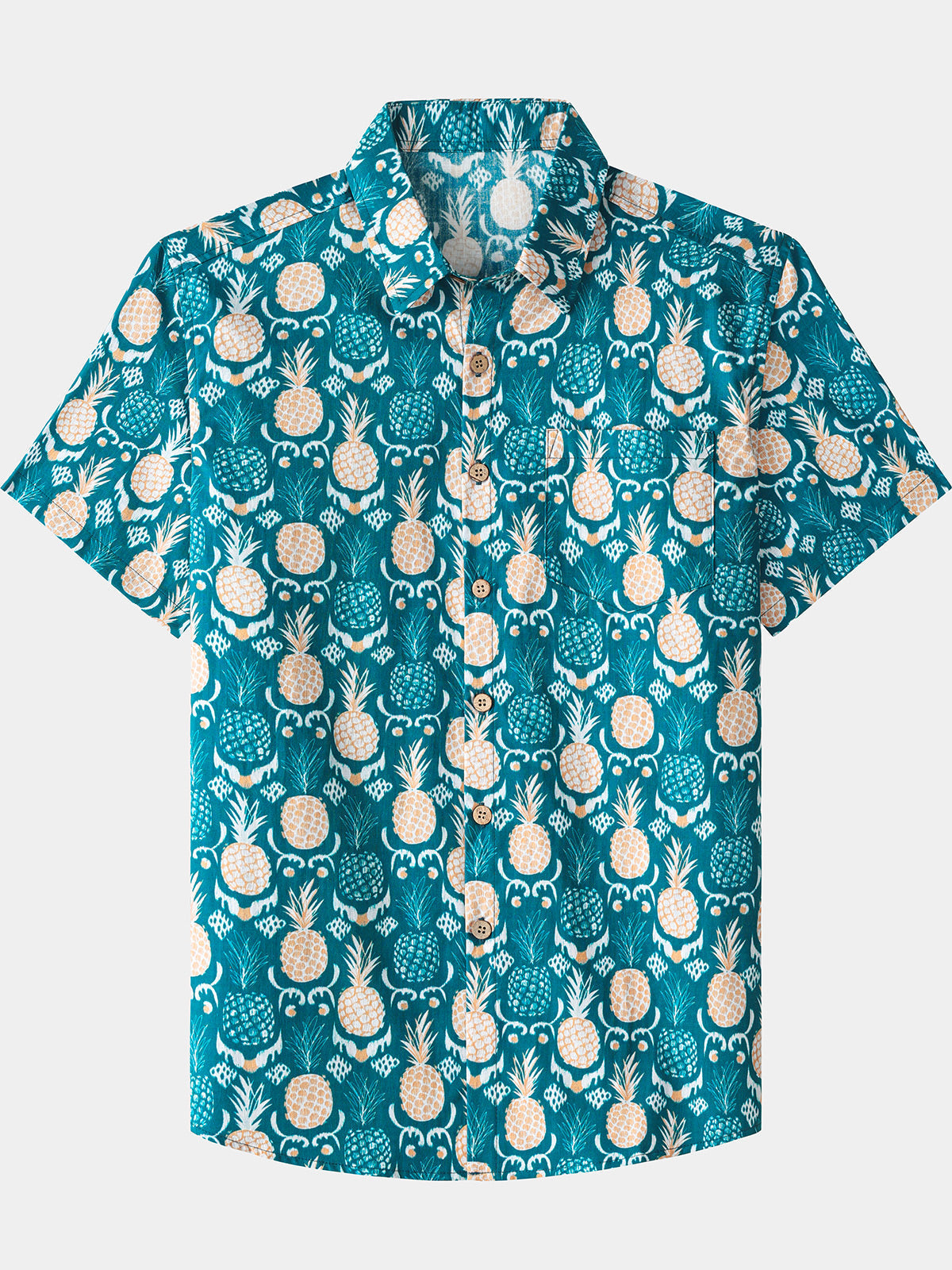 Hawaiian Tropical Resort Pineapple Pattern Shirt