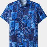 Geometric Hawaiian Patchwork Shirt