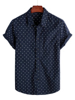 Men's Casual Cotton Short-Sleeve Shirt