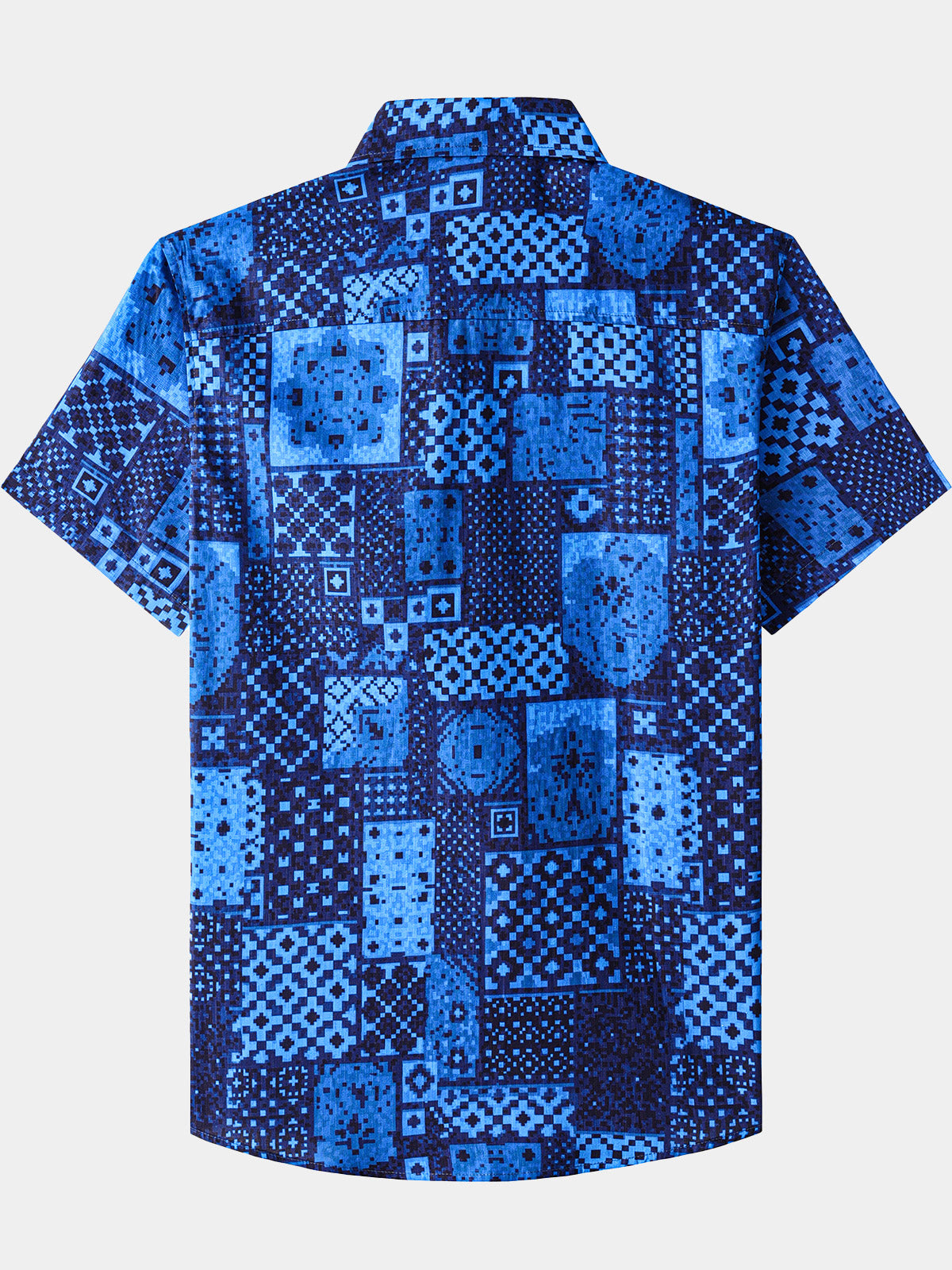 Geometric Hawaiian Patchwork Shirt