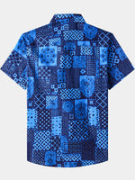 Geometric Hawaiian Patchwork Shirt