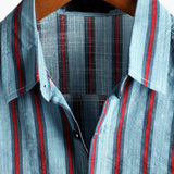 Striped Print Short-Sleeve Shirt