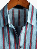Striped Print Short-Sleeve Shirt