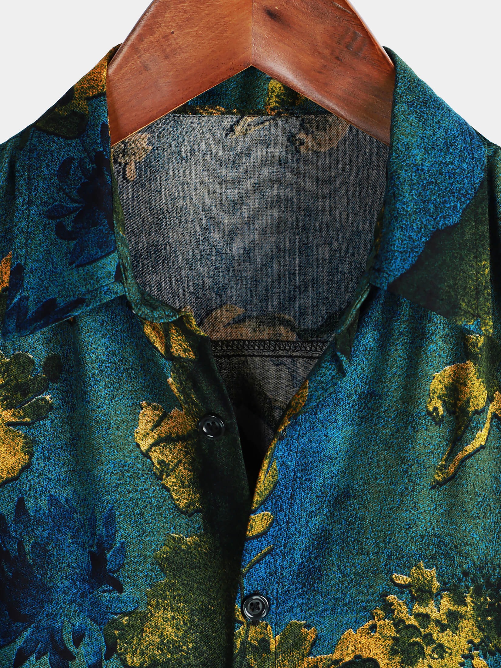 Hawaiian Short-Sleeve Button Shirt, Vintage Style, Breathable, for Vacation, Summer