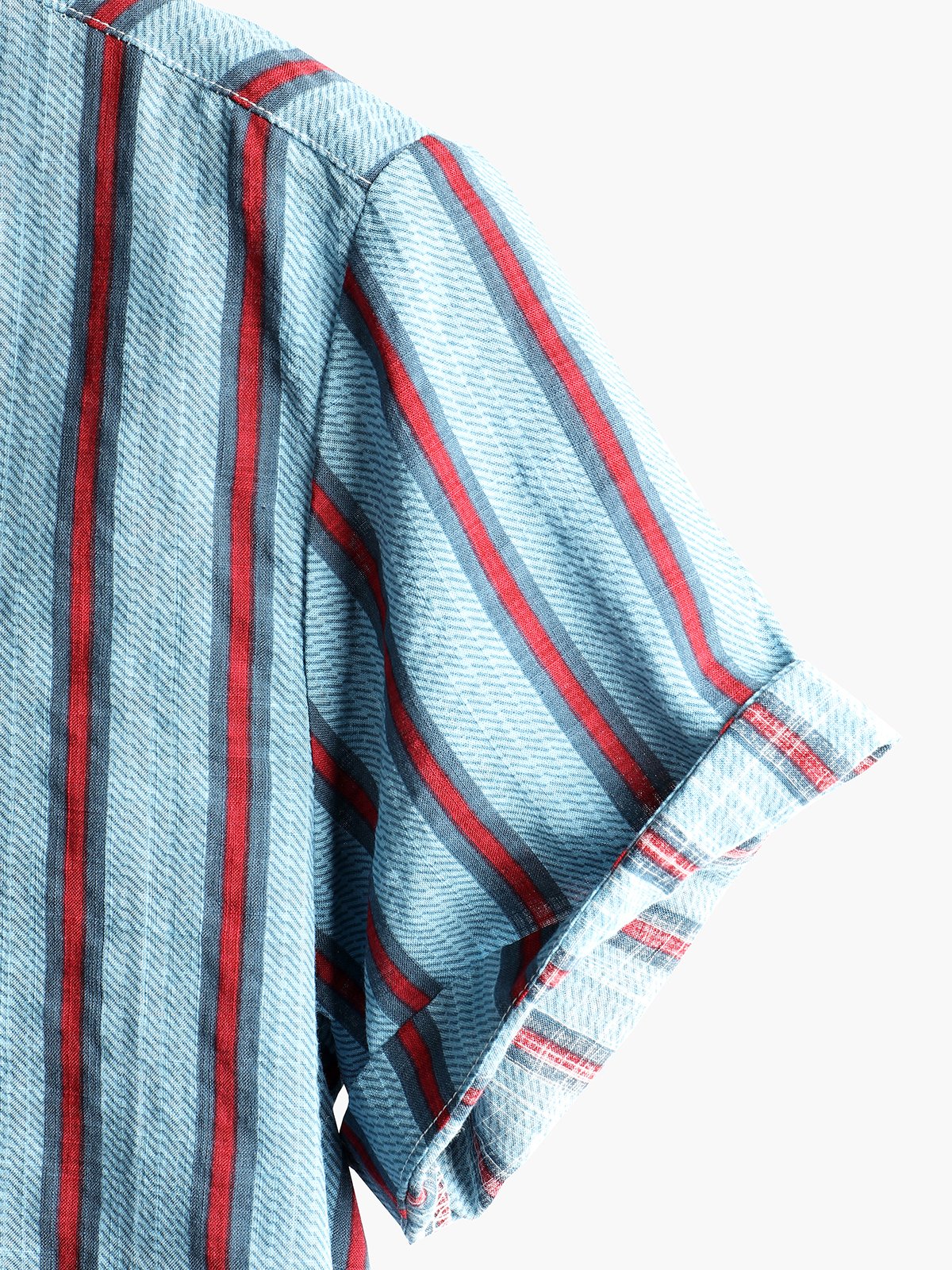 Striped Print Short-Sleeve Shirt