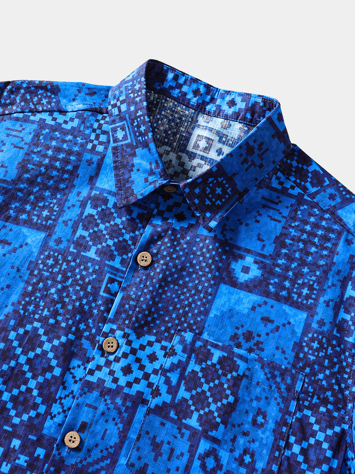 Geometric Hawaiian Patchwork Shirt