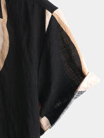 Black Button-Up Short Sleeve Casual Striped Shirt