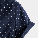Men's Casual Cotton Short-Sleeve Shirt