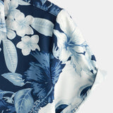 Hawaiian Shirt with Short Sleeves, Skull Pattern for Men