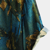 Hawaiian Short-Sleeve Button Shirt, Vintage Style, Breathable, for Vacation, Summer