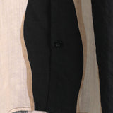 Black Button-Up Short Sleeve Casual Striped Shirt