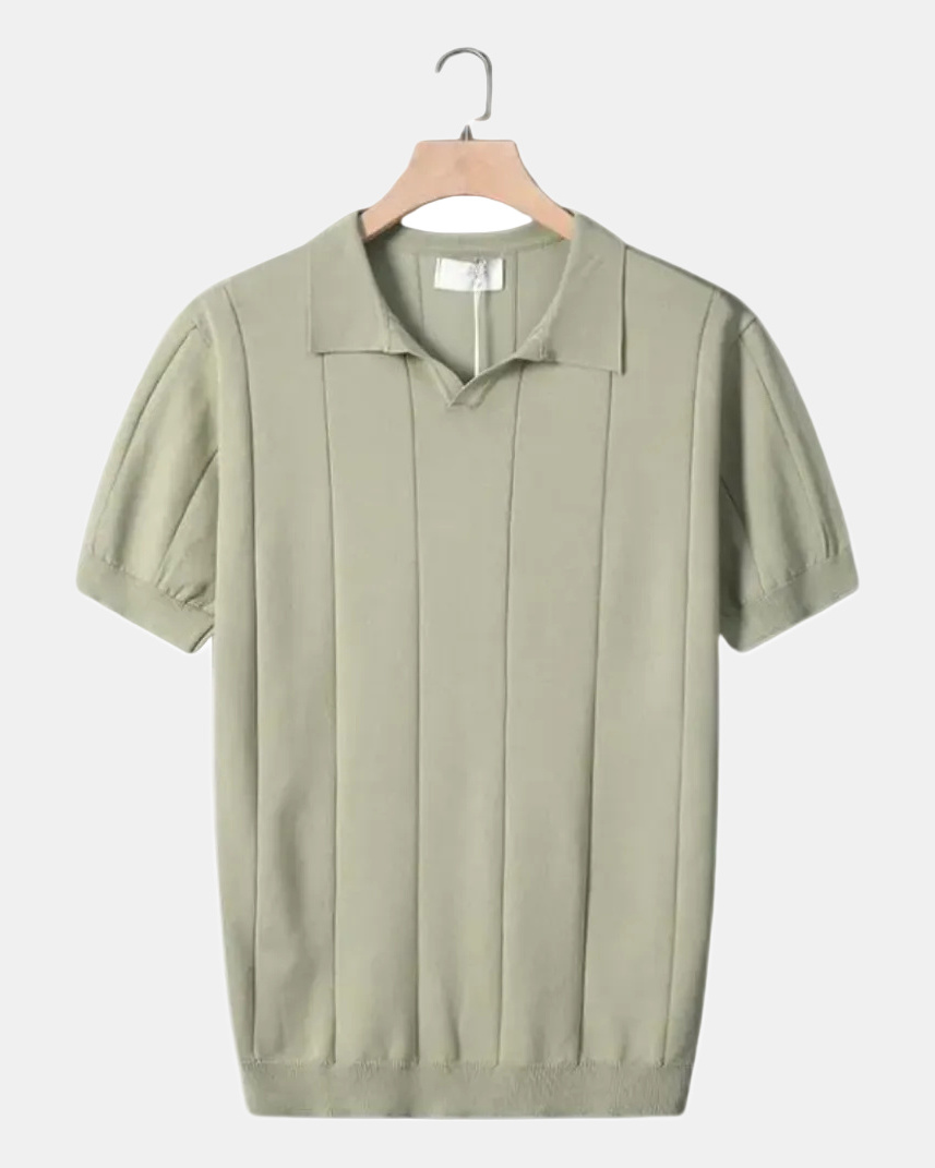 Michal Men's Cotton Polo Shirt, Portofino in Green