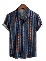 Men's Hawaiian-Style Cotton Short-Sleeve Shirt