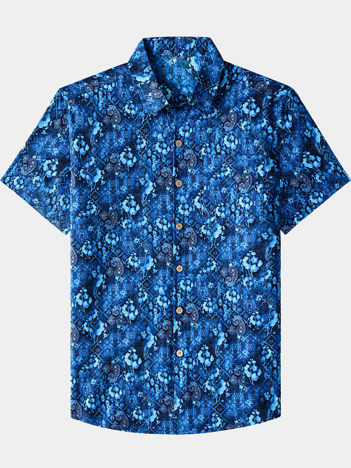 Retro Hawaiian Paisley Short Sleeve Shirt