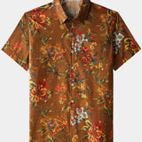 Vintage Floral Short-Sleeve Shirt