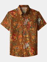 Vintage Floral Short-Sleeve Shirt