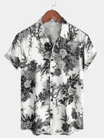 Breathable Hawaiian Short Sleeve Button Shirt, Perfect for Summer Vacation