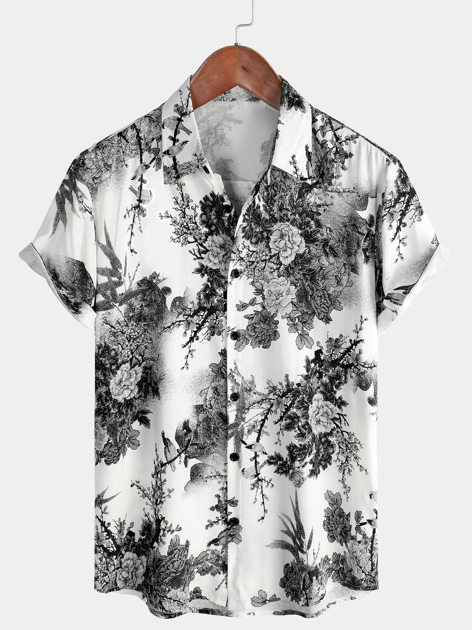 Breathable Hawaiian Short Sleeve Button Shirt, Perfect for Summer Vacation