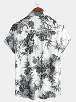 Breathable Hawaiian Short Sleeve Button Shirt, Perfect for Summer Vacation