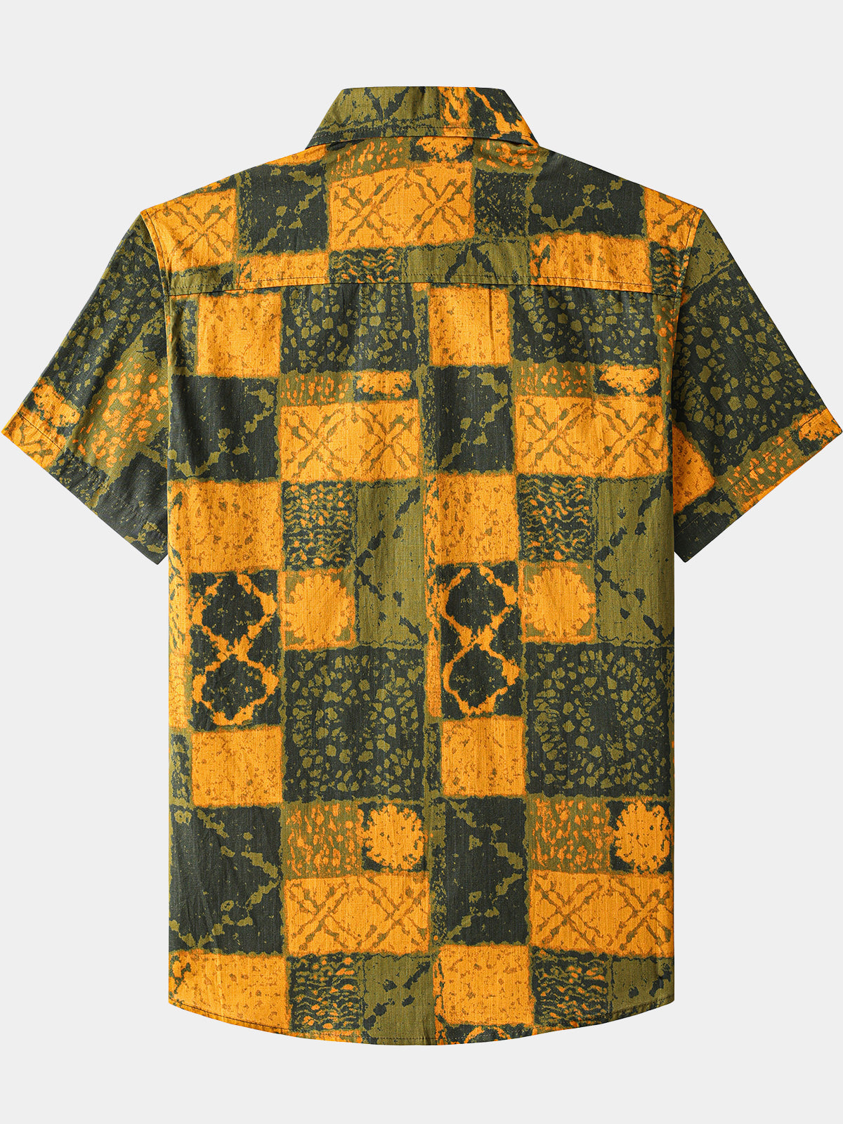 Vintage Geometric Check Shirt