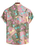 Hawaiian Shirt with Short Sleeves, Skull Pattern for Men