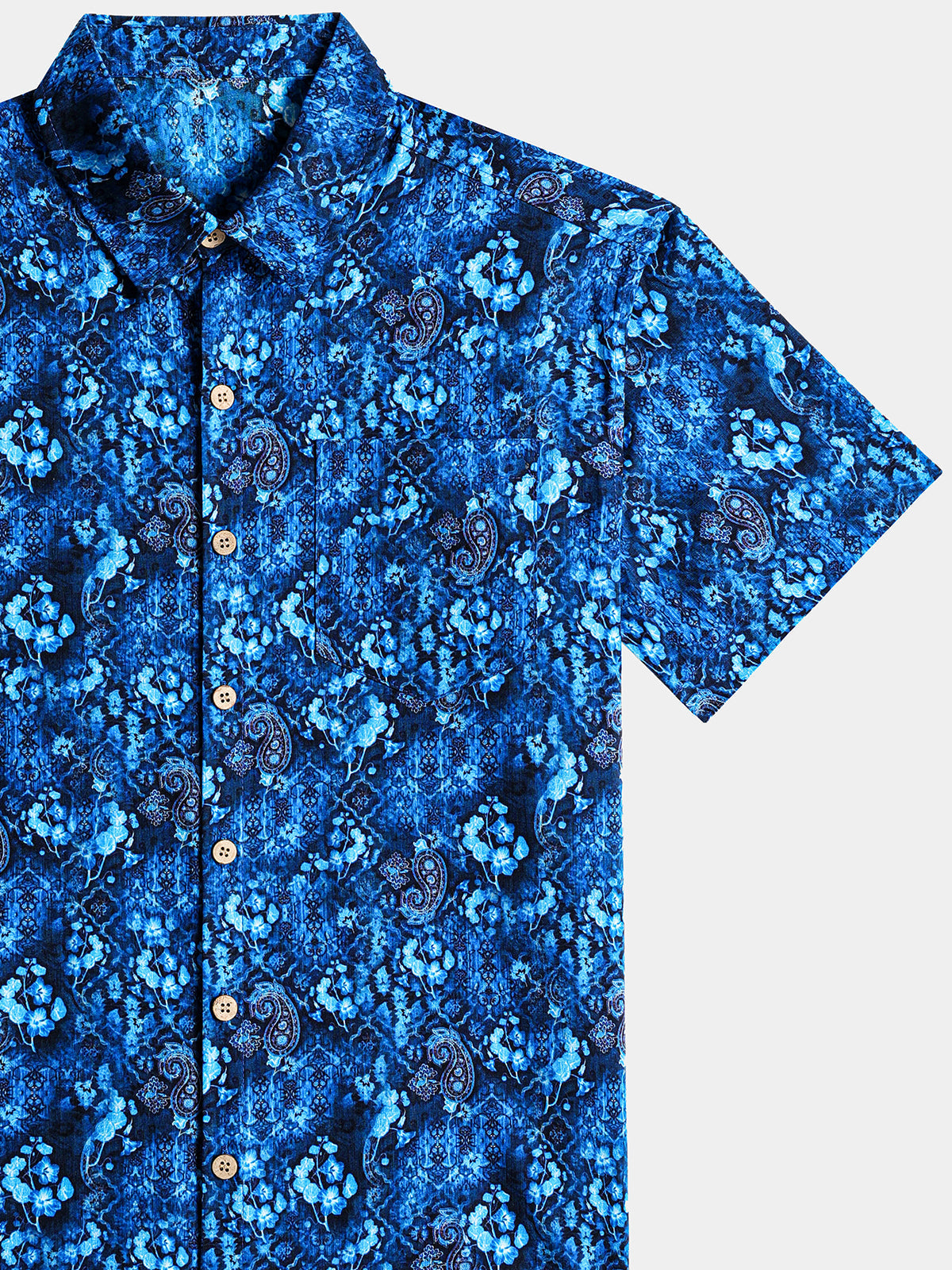 Retro Hawaiian Paisley Short Sleeve Shirt