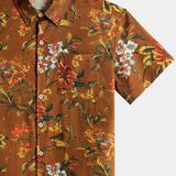 Vintage Floral Short-Sleeve Shirt