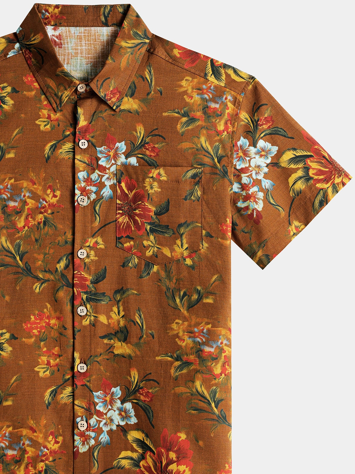 Vintage Floral Short-Sleeve Shirt