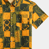 Vintage Geometric Check Shirt