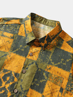 Vintage Geometric Check Shirt