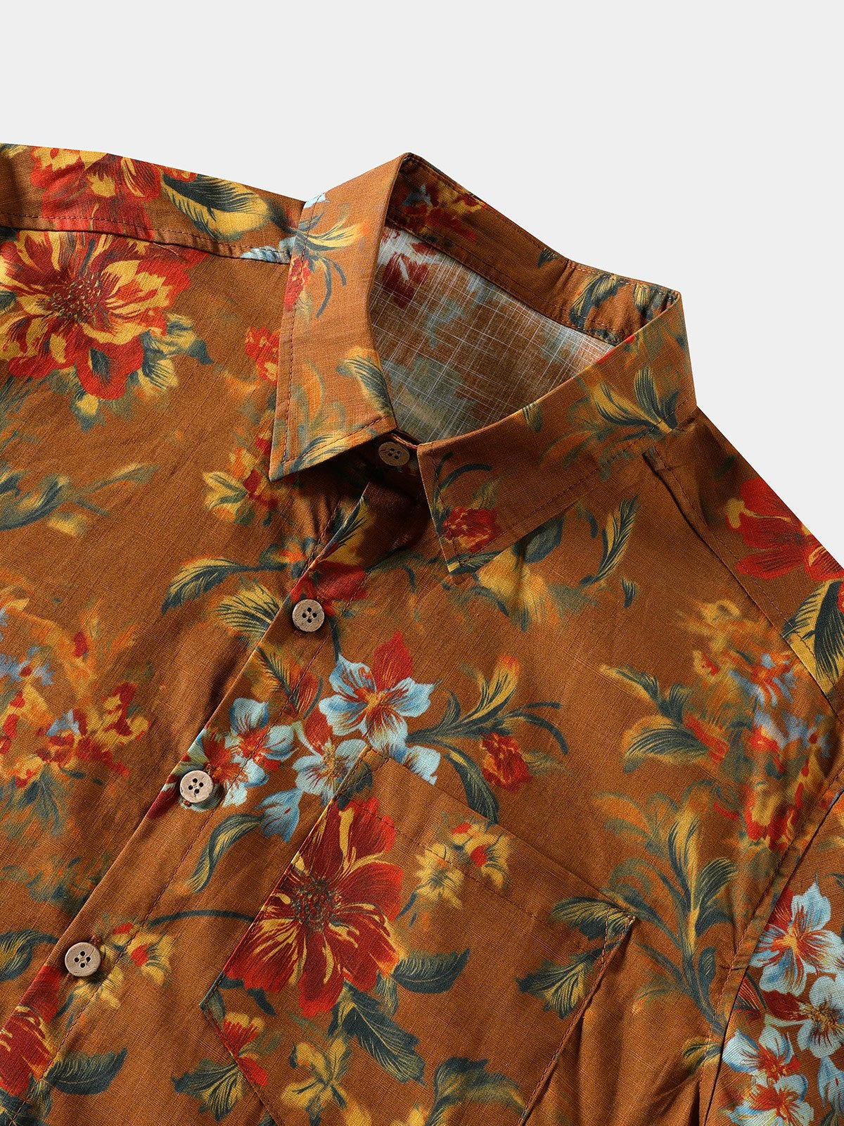 Vintage Floral Short-Sleeve Shirt