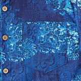 Blue Patchwork Beach Shirt