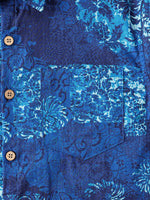 Blue Patchwork Beach Shirt