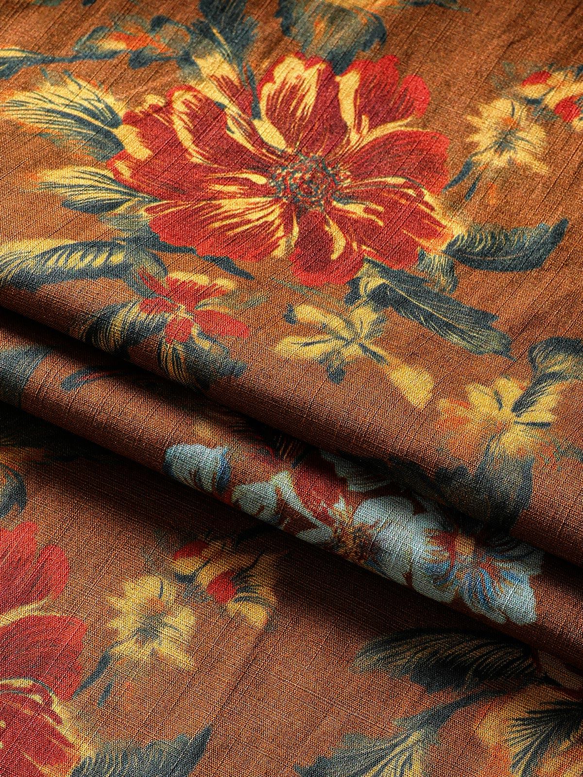 Vintage Floral Short-Sleeve Shirt
