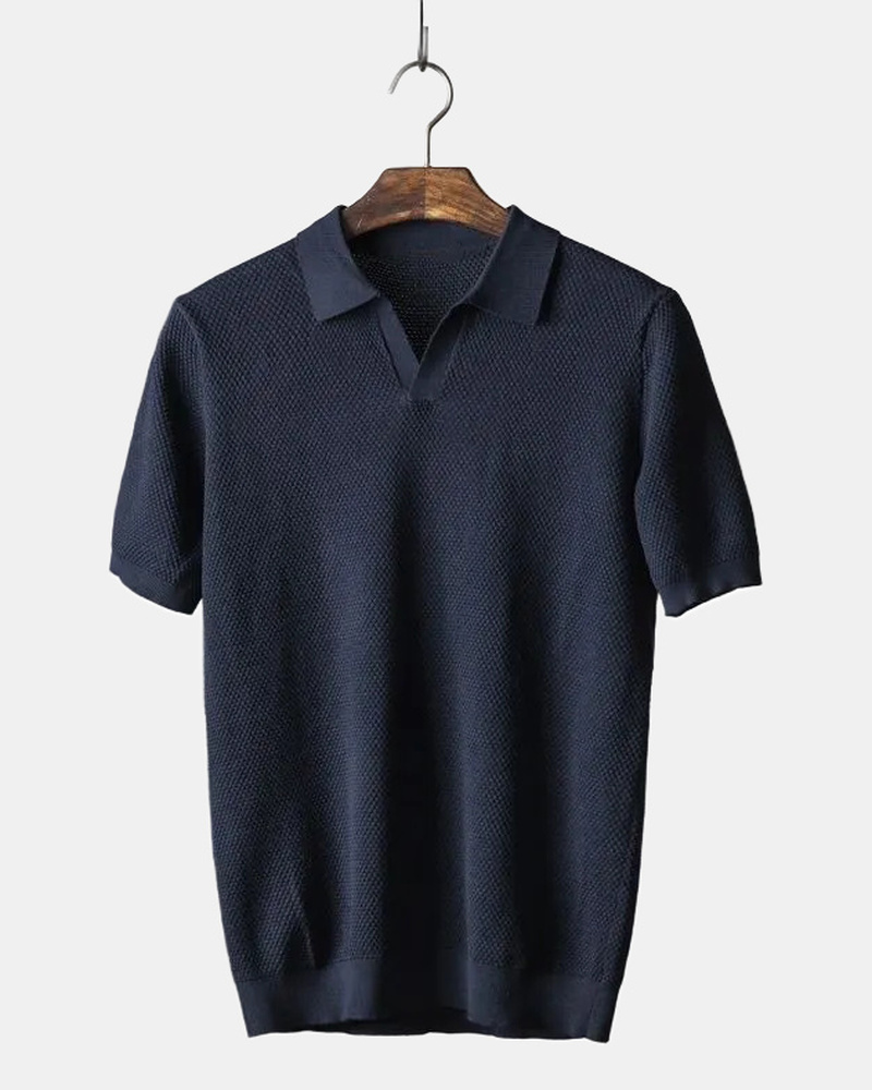Giorgio Men's Cotton Polo Shirt in Navy