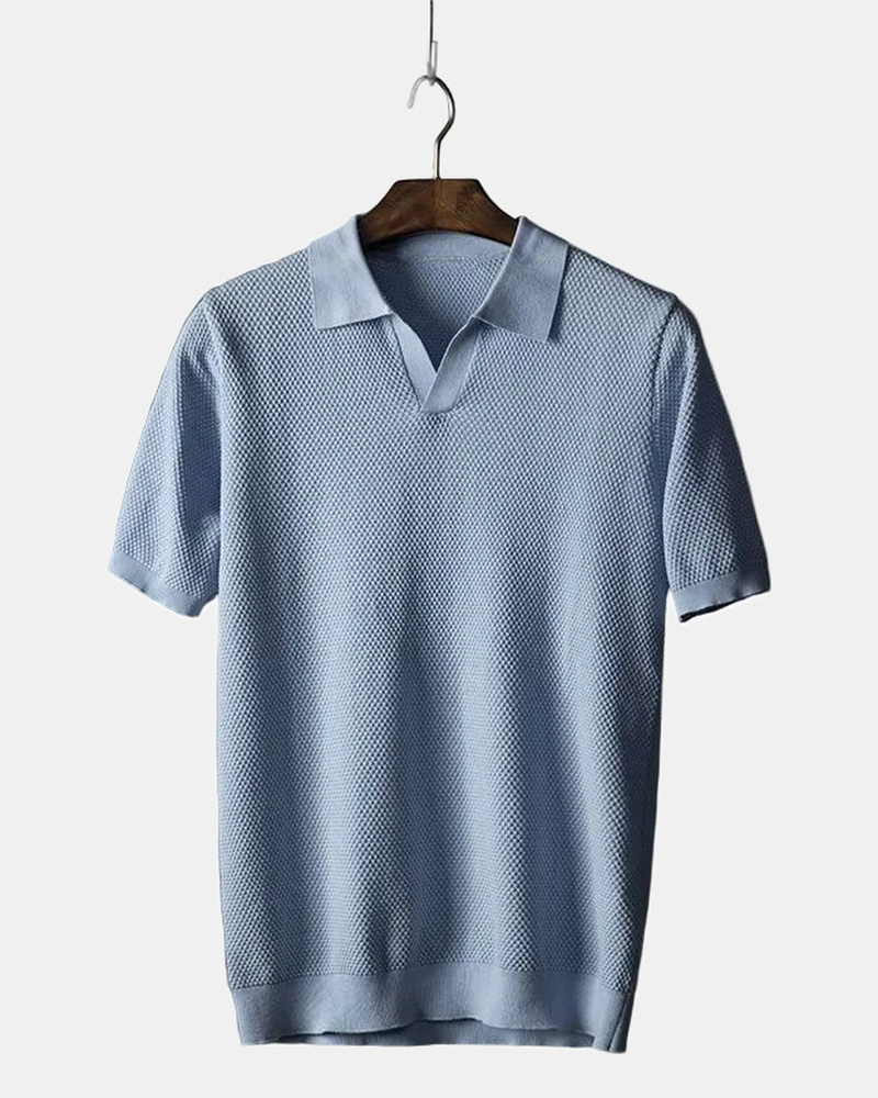 Giorgio Men's Cotton Polo Shirt in Blue