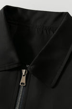 Lightweight Twill Jacket for Men – Black – Regular Fit