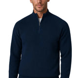Men's Half-Zip Sweater with Collar – Royal Blue