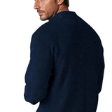 Men's Half-Zip Sweater with Collar – Royal Blue